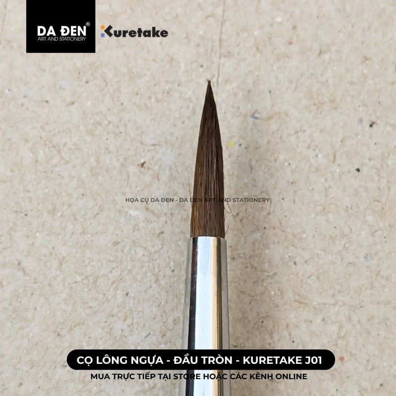 [DA ĐEN] Cọ Lông Ngựa Đầu Tròn Kuretake J01