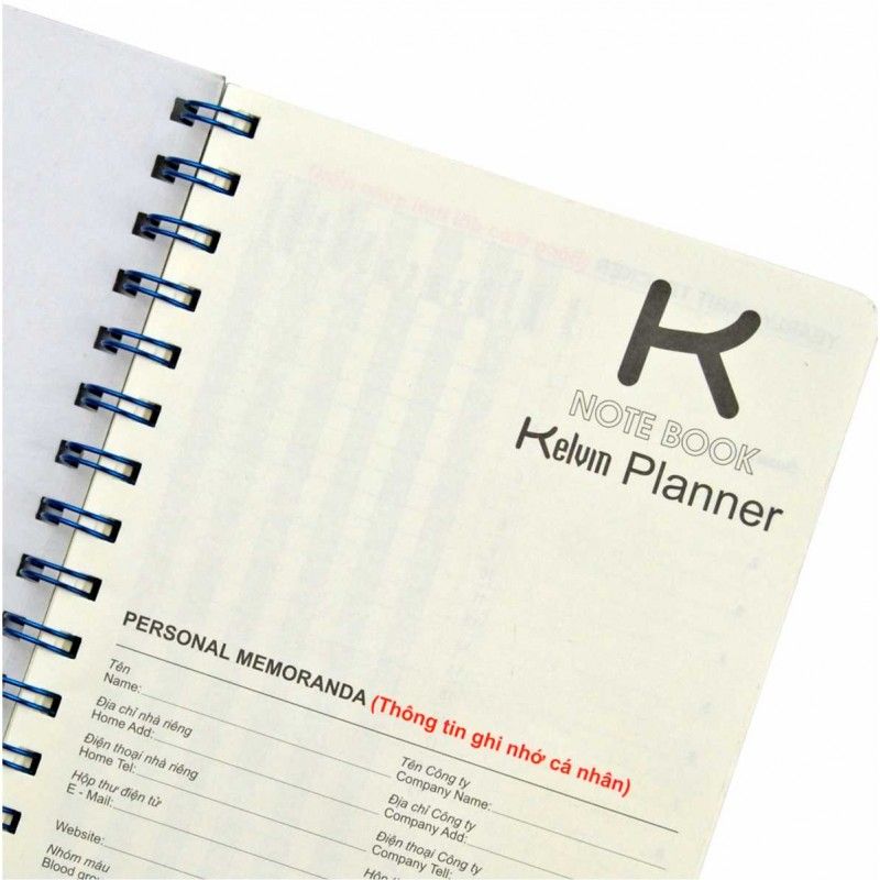 KLONG Sổ Lò Xo Planner A5; MS: 945