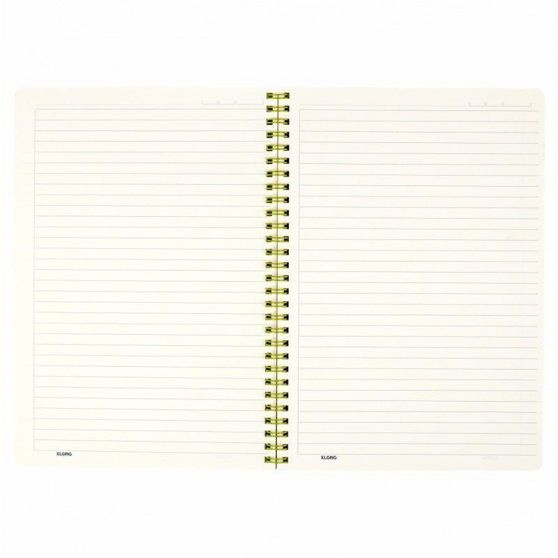 KLONG Vở Kẻ Ngang Lò Xo Lined Bìa Nhựa B5 - 200 Trang; Ms 582