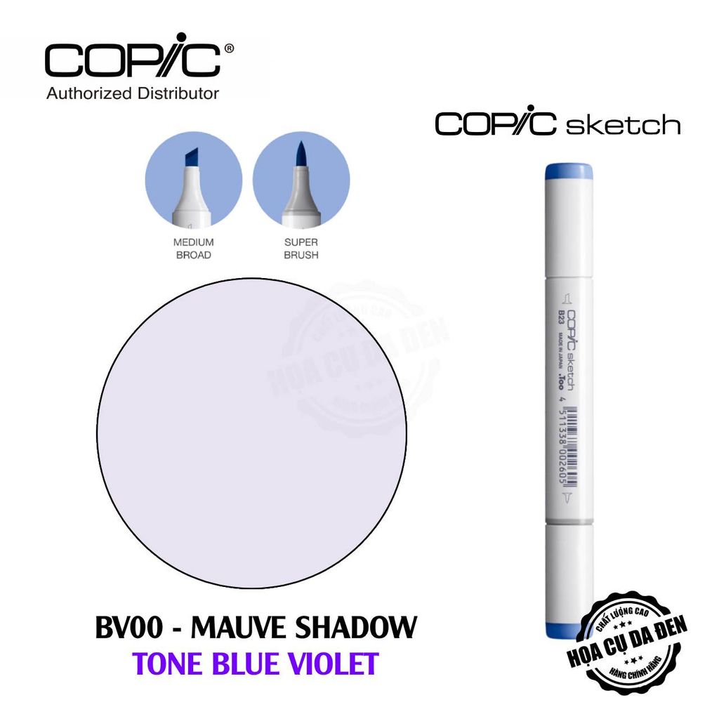 [DA ĐEN] Bút Marker Copic Sketch Lẻ Cao Cấp - Tone Blue Violet