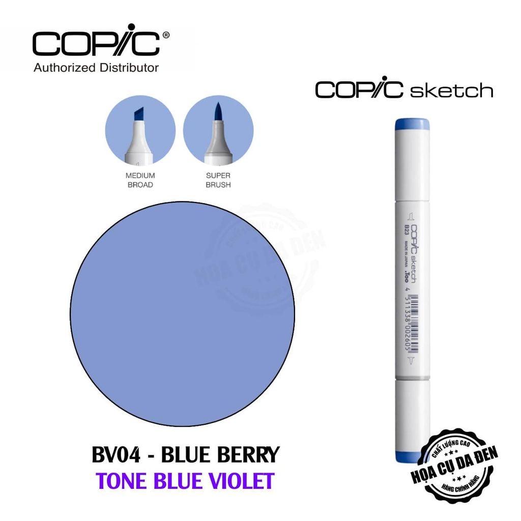 [DA ĐEN] Bút Marker Copic Sketch Lẻ Cao Cấp - Tone Blue Violet