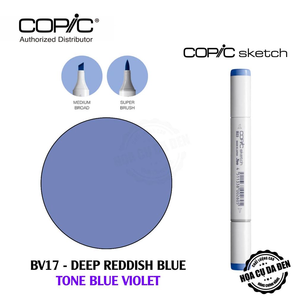 [DA ĐEN] Bút Marker Copic Sketch Lẻ Cao Cấp - Tone Blue Violet