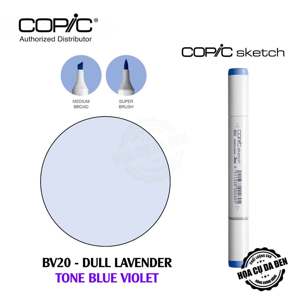 [DA ĐEN] Bút Marker Copic Sketch Lẻ Cao Cấp - Tone Blue Violet