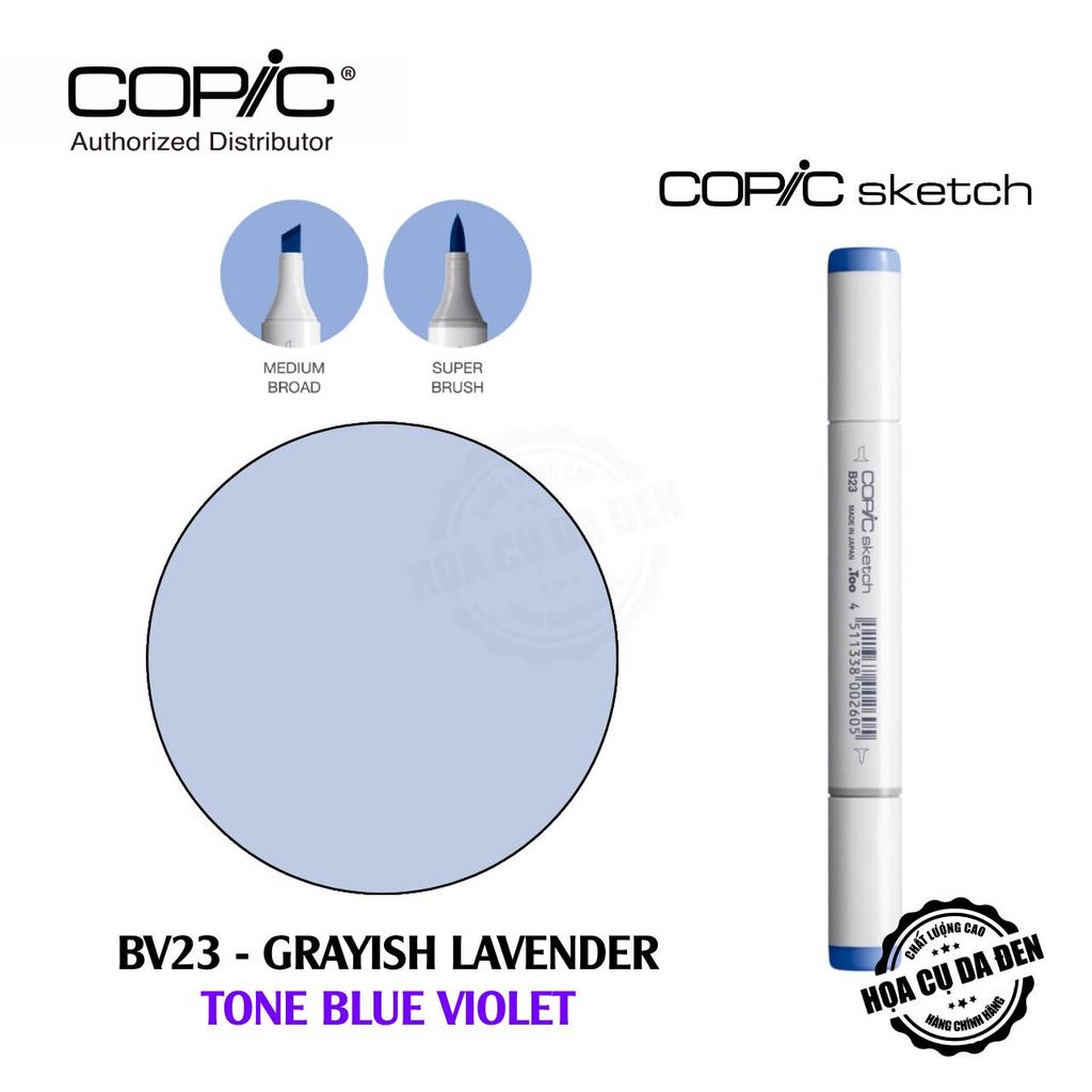 [DA ĐEN] Bút Marker Copic Sketch Lẻ Cao Cấp - Tone Blue Violet