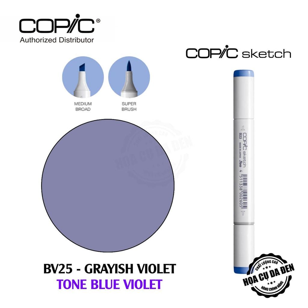 [DA ĐEN] Bút Marker Copic Sketch Lẻ Cao Cấp - Tone Blue Violet