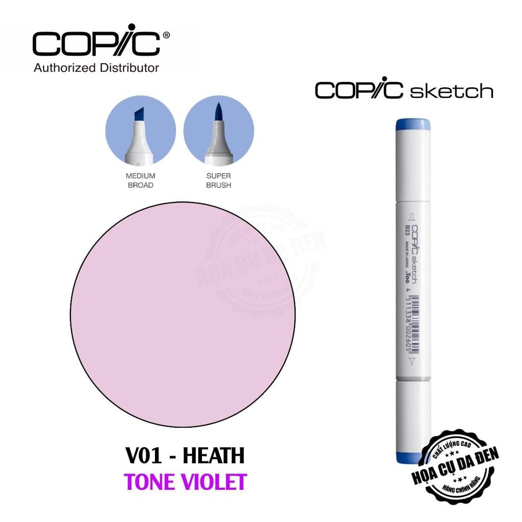 [DA ĐEN] Bút Marker Copic Sketch Lẻ Cao Cấp - Tone Violet