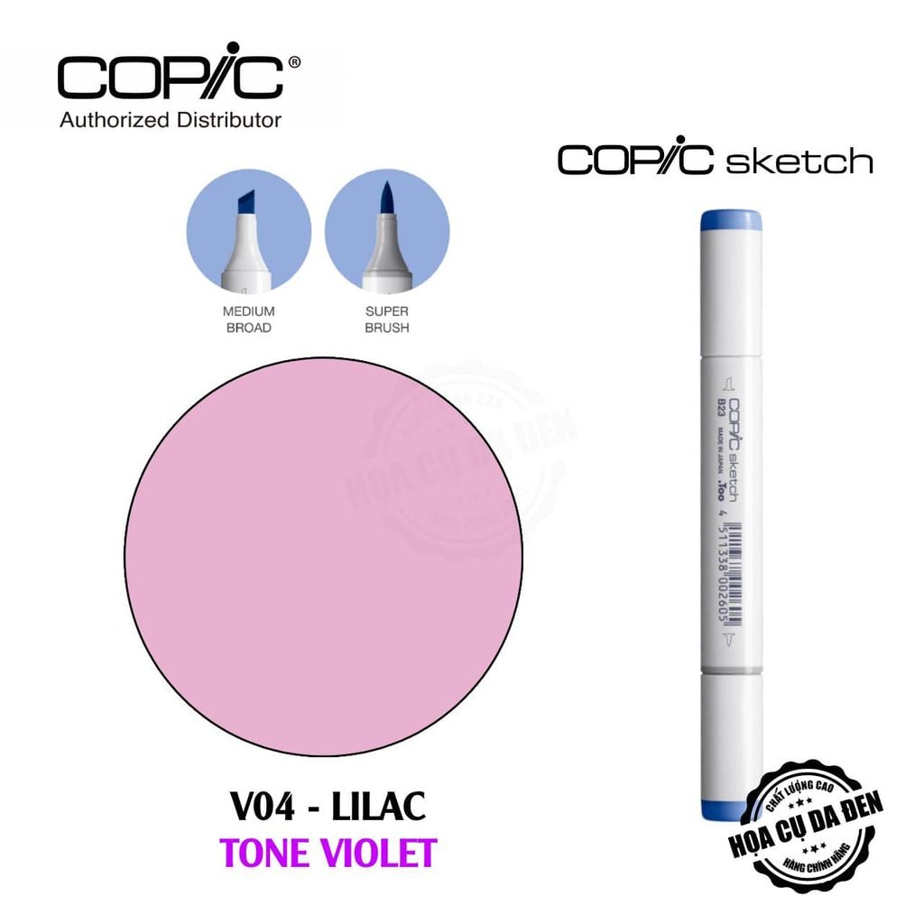 [DA ĐEN] Bút Marker Copic Sketch Lẻ Cao Cấp - Tone Violet