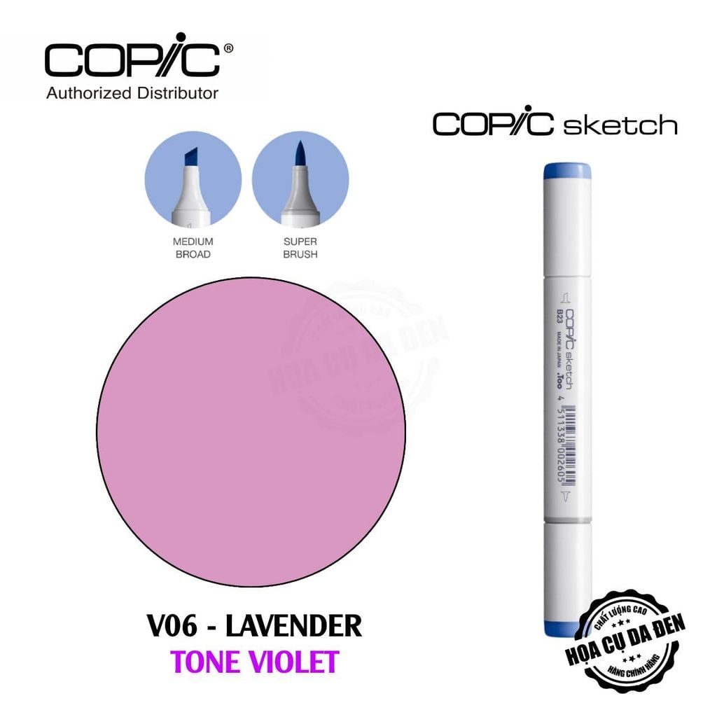 [DA ĐEN] Bút Marker Copic Sketch Lẻ Cao Cấp - Tone Violet