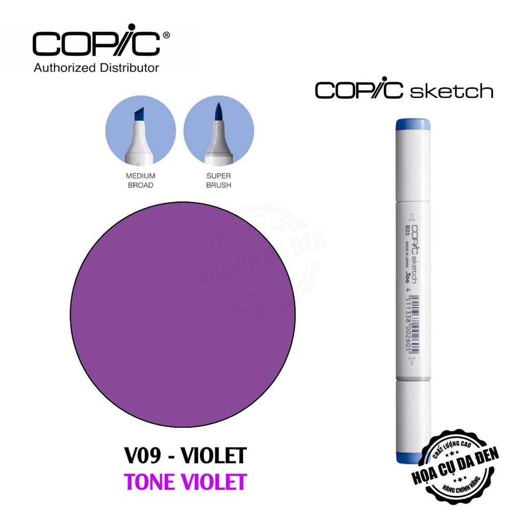 [DA ĐEN] Bút Marker Copic Sketch Lẻ Cao Cấp - Tone Violet