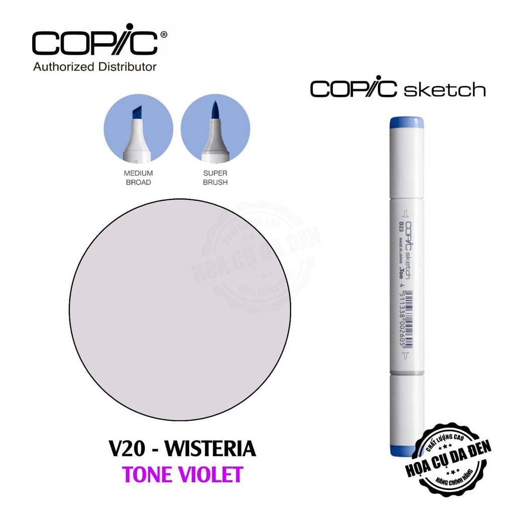 [DA ĐEN] Bút Marker Copic Sketch Lẻ Cao Cấp - Tone Violet
