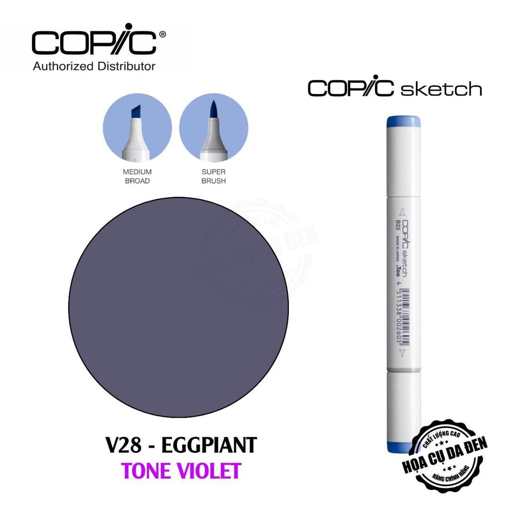 [DA ĐEN] Bút Marker Copic Sketch Lẻ Cao Cấp - Tone Violet
