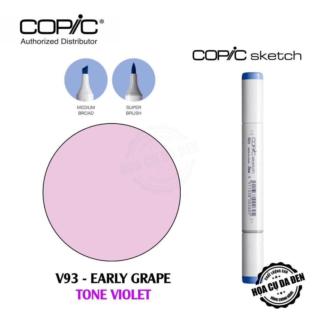 [DA ĐEN] Bút Marker Copic Sketch Lẻ Cao Cấp - Tone Violet