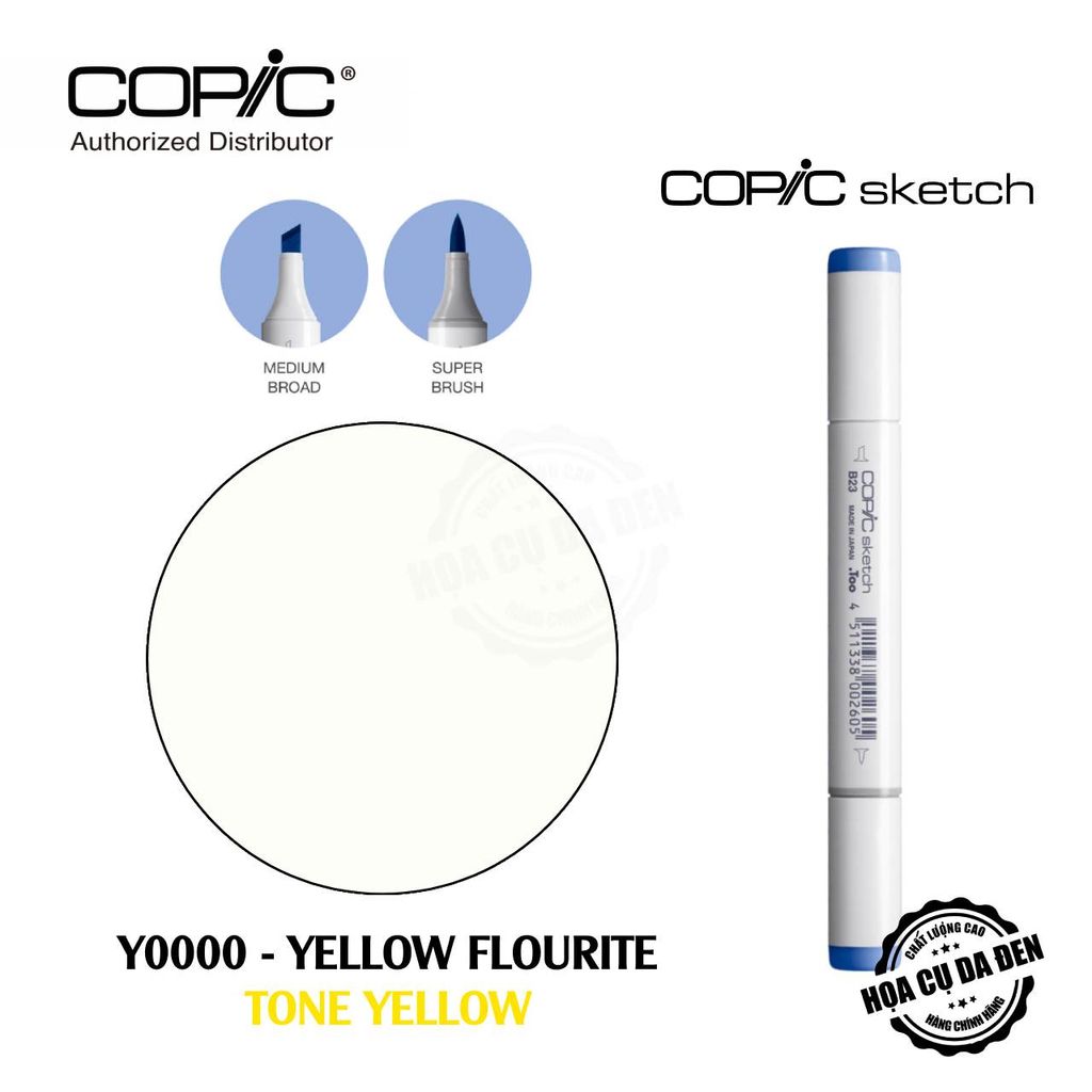 [DA ĐEN] Tone Yelllow - Bút Marker Copic Sketch Lẻ Cao Cấp