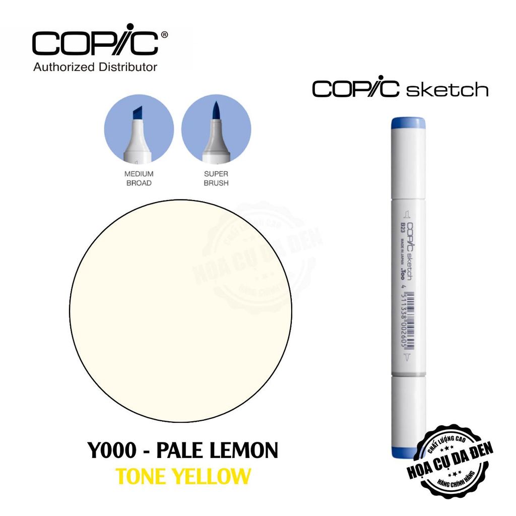 [DA ĐEN] Tone Yelllow - Bút Marker Copic Sketch Lẻ Cao Cấp