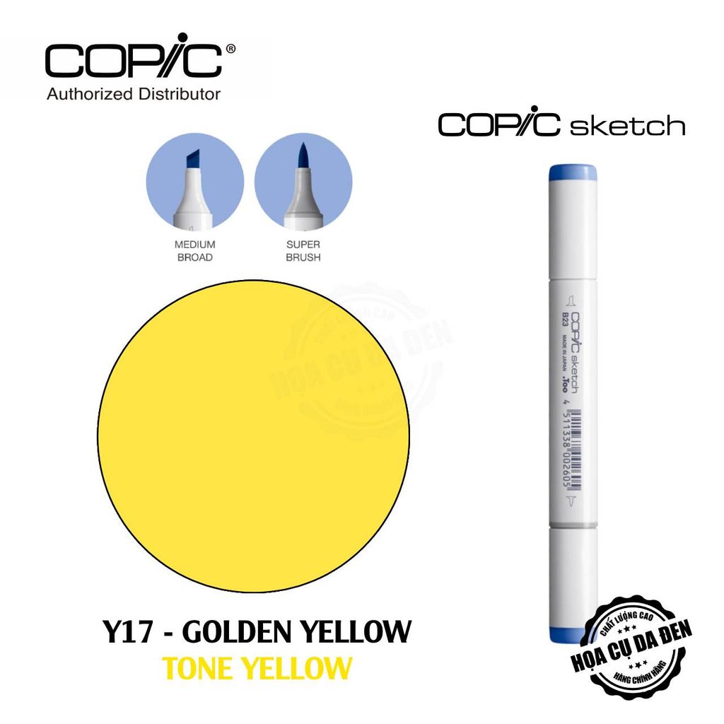[DA ĐEN] Tone Yelllow - Bút Marker Copic Sketch Lẻ Cao Cấp