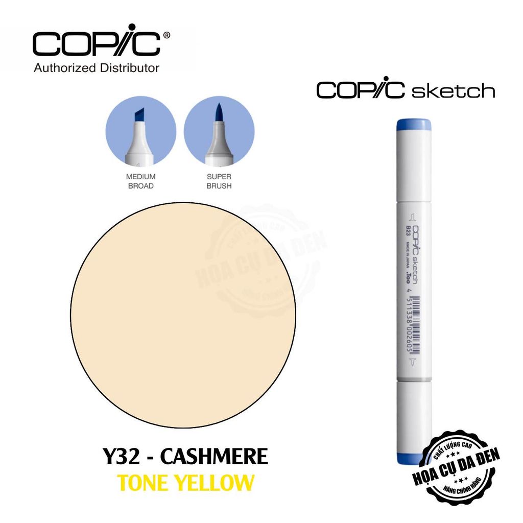 [DA ĐEN] Tone Yelllow - Bút Marker Copic Sketch Lẻ Cao Cấp