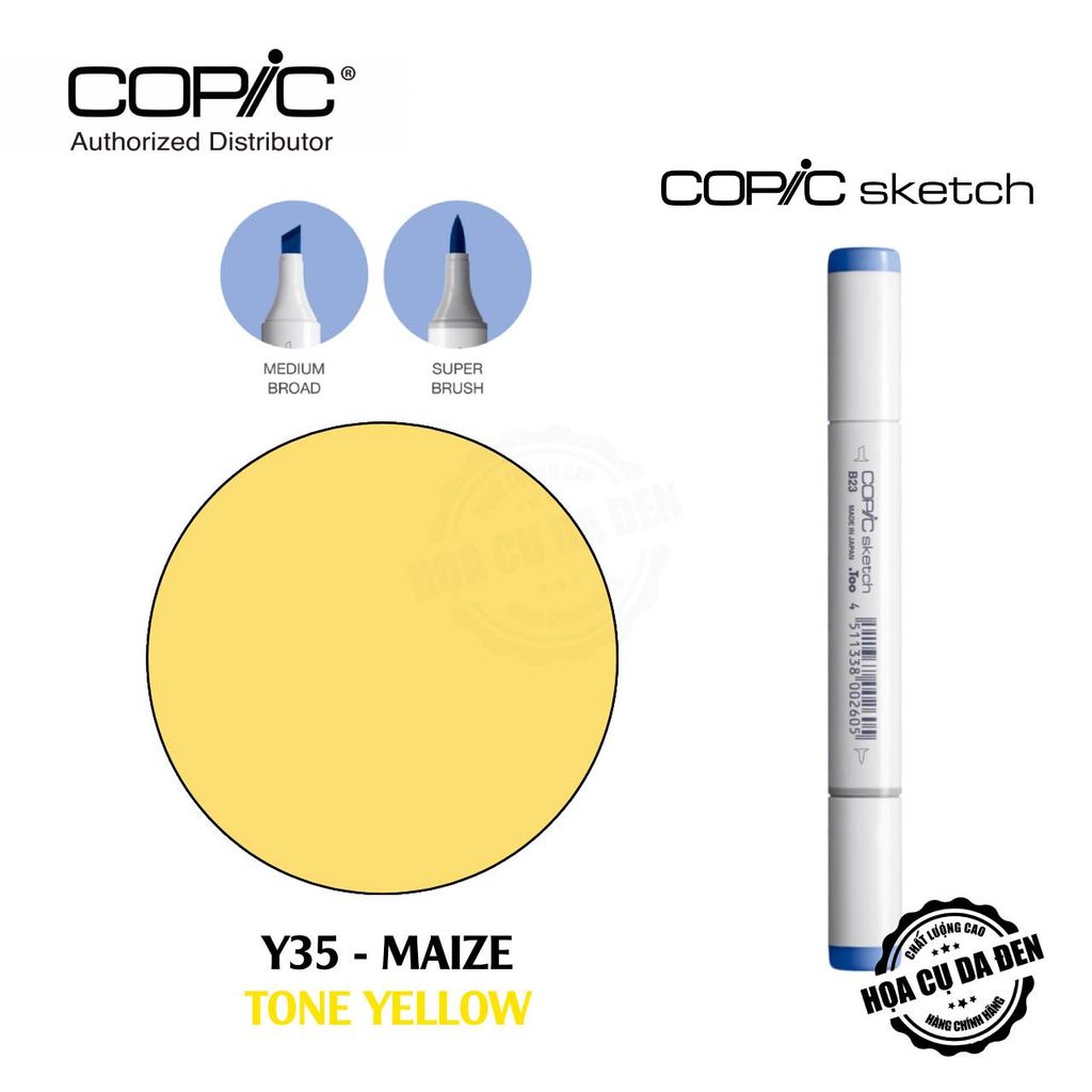 [DA ĐEN] Tone Yelllow - Bút Marker Copic Sketch Lẻ Cao Cấp