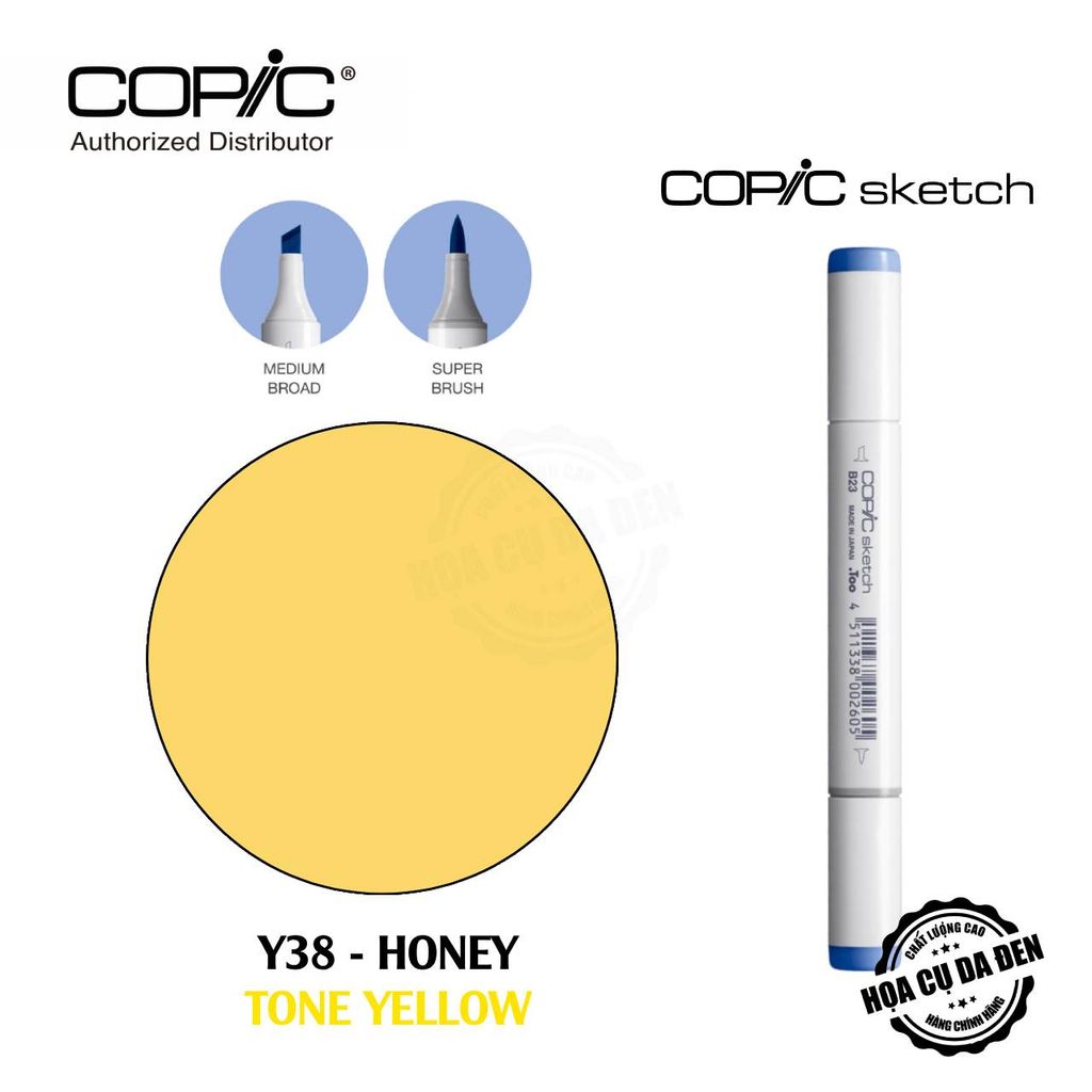 [DA ĐEN] Tone Yelllow - Bút Marker Copic Sketch Lẻ Cao Cấp
