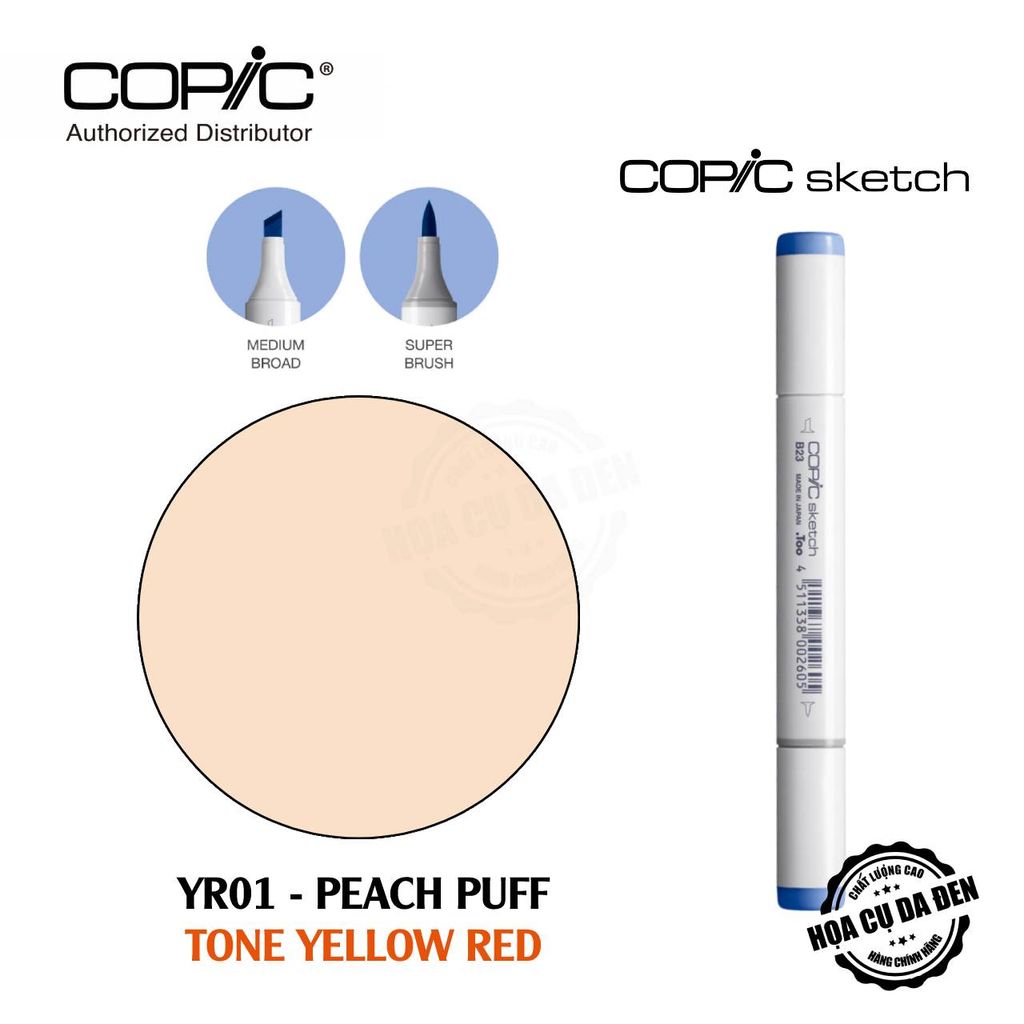 [DA ĐEN] Bút Marker Copic Sketch Lẻ Cao Cấp - Tone Yellow Red