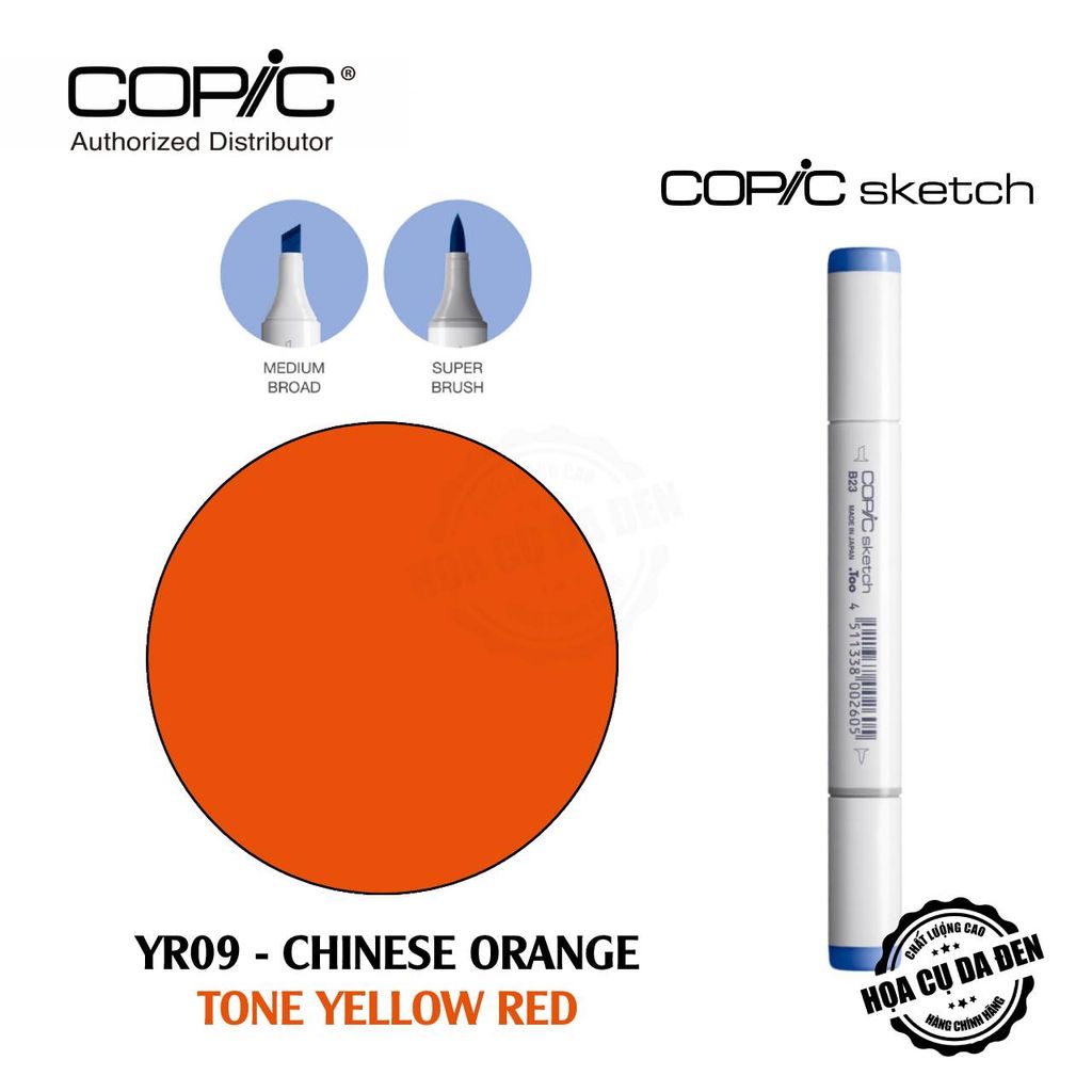 [DA ĐEN] Bút Marker Copic Sketch Lẻ Cao Cấp - Tone Yellow Red