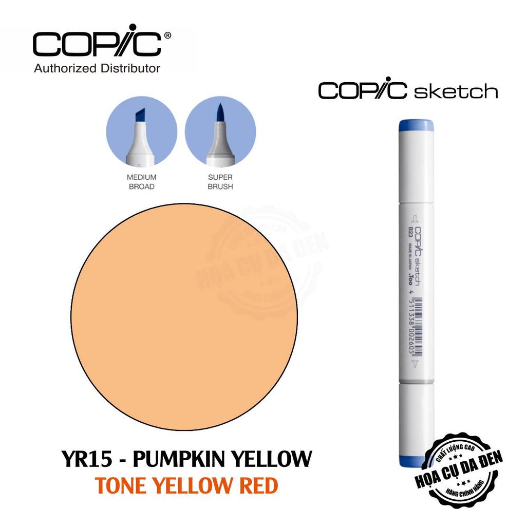 [DA ĐEN] Bút Marker Copic Sketch Lẻ Cao Cấp - Tone Yellow Red
