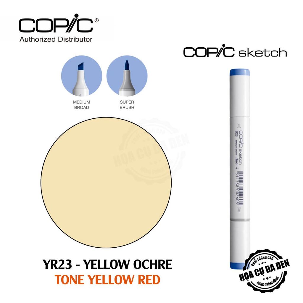 [DA ĐEN] Bút Marker Copic Sketch Lẻ Cao Cấp - Tone Yellow Red