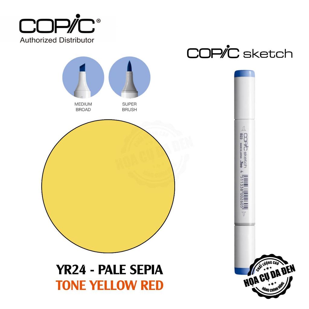 [DA ĐEN] Bút Marker Copic Sketch Lẻ Cao Cấp - Tone Yellow Red