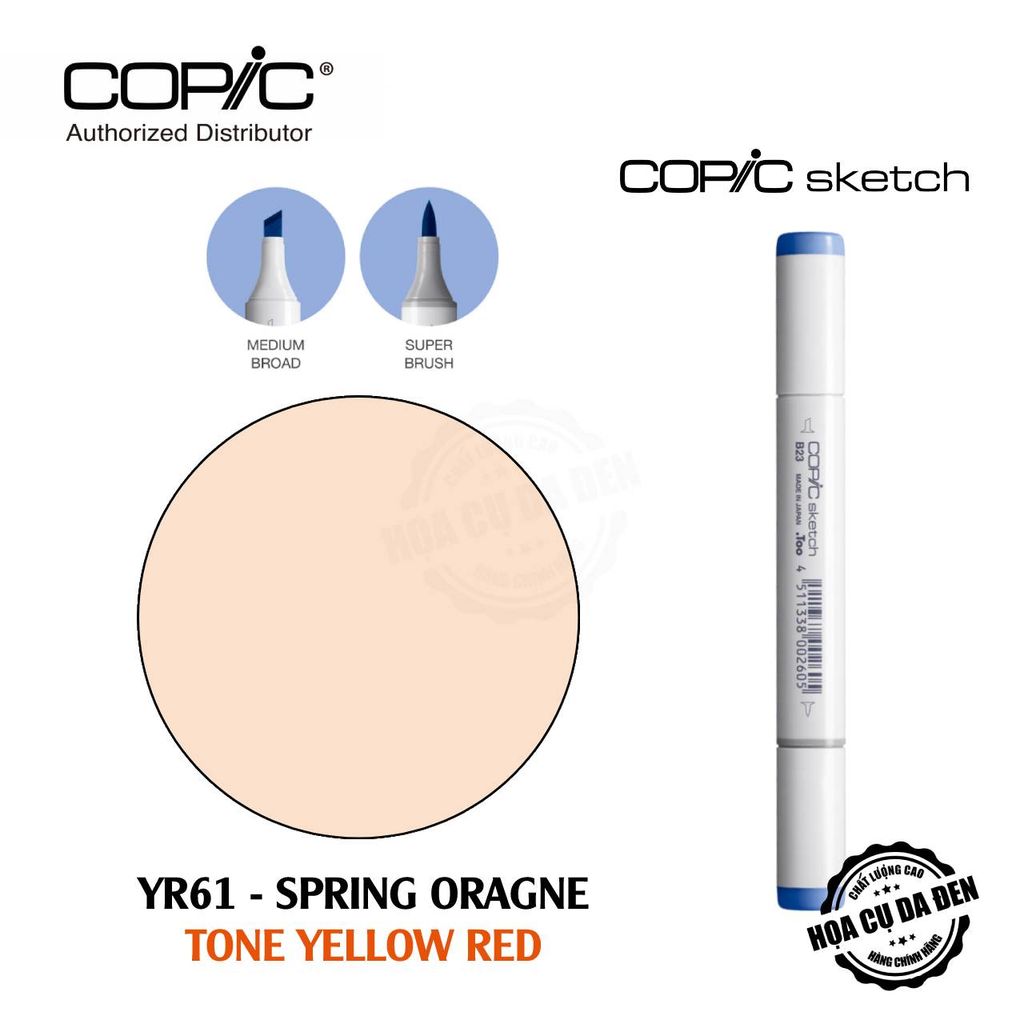 [DA ĐEN] Bút Marker Copic Sketch Lẻ Cao Cấp - Tone Yellow Red