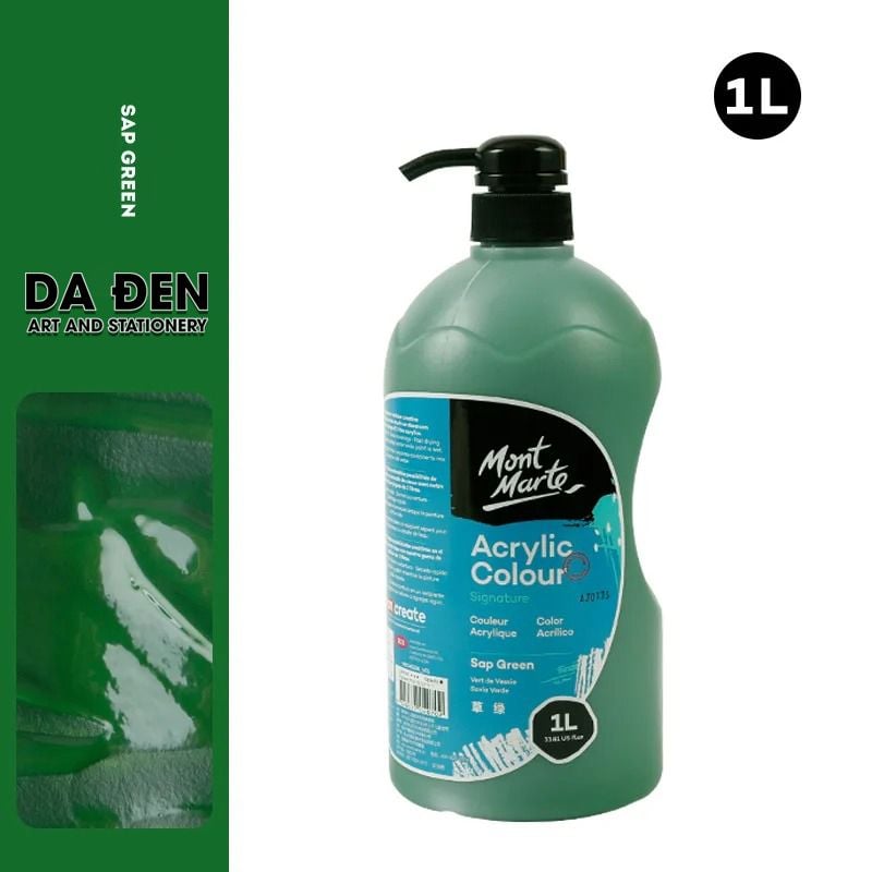 Màu Signature Acrylic Mont Marte Bình 1 Lít Có Vòi