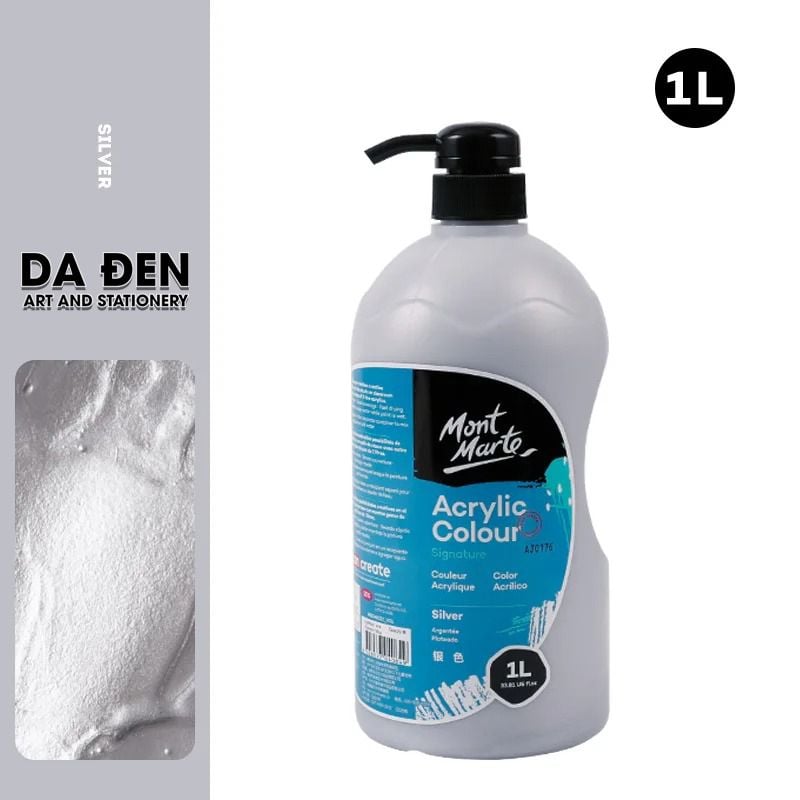 Màu Signature Acrylic Mont Marte Bình 1 Lít Có Vòi