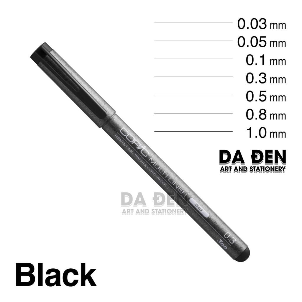Bút Line Kháng Nước - Kháng Cồn Copic Multiliner - Black