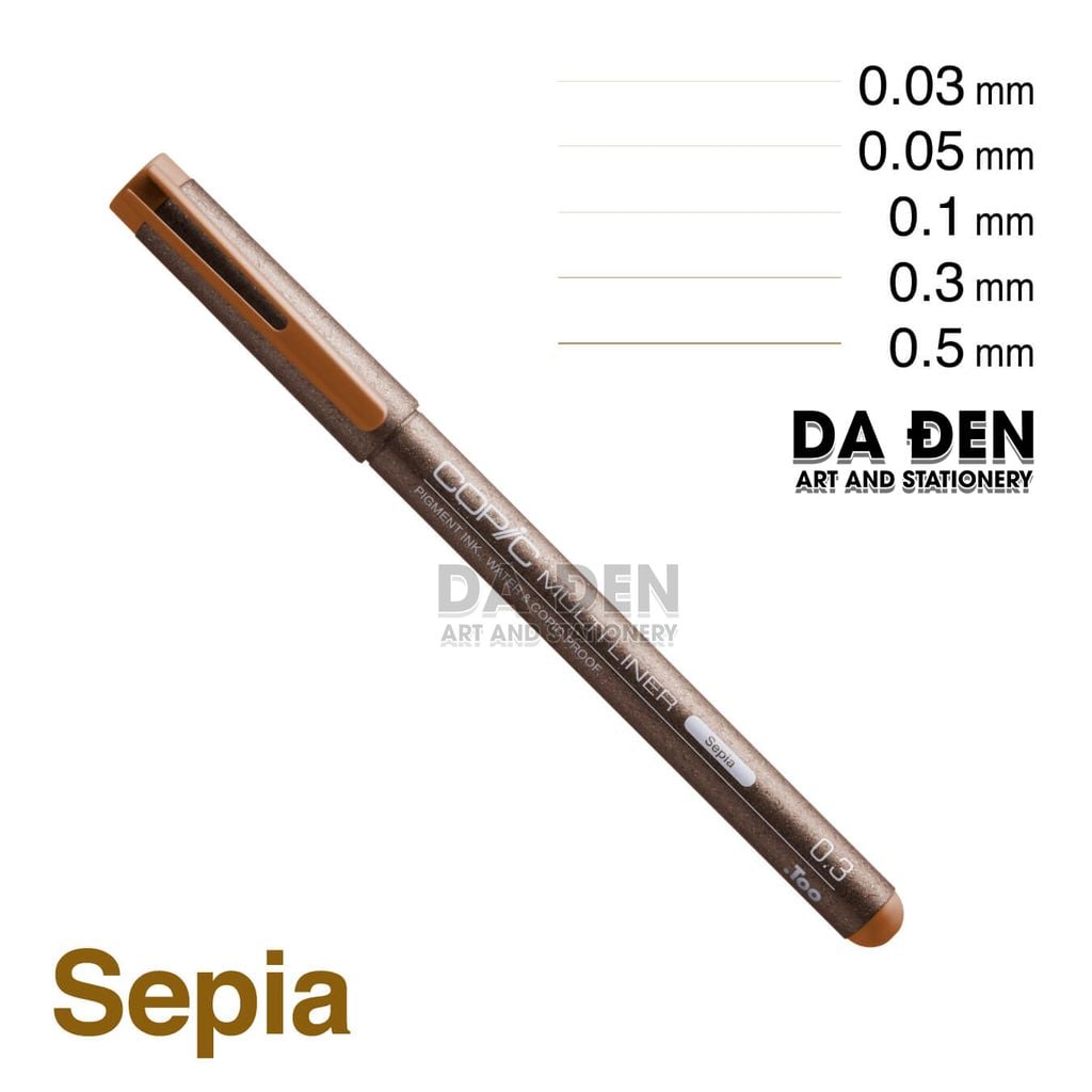 Bút Line Kháng Nước - Kháng Cồn Copic Multiliner - Sepia