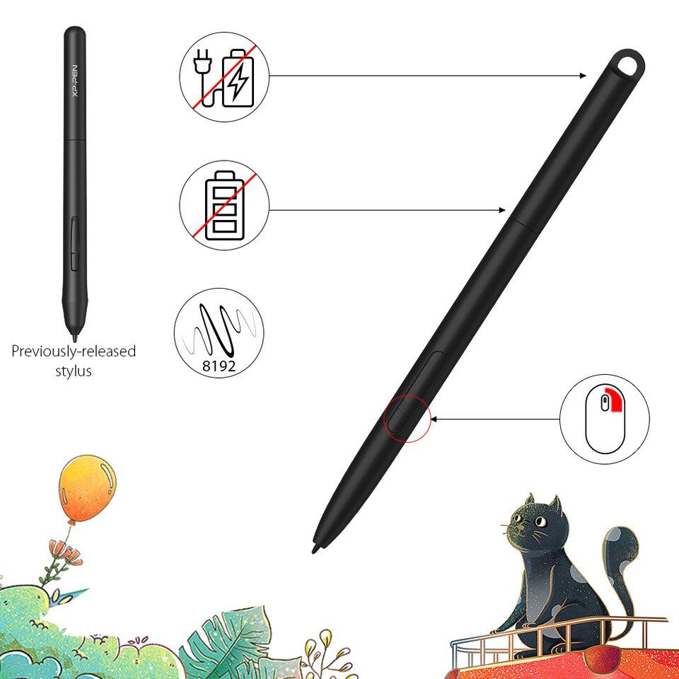 BÚT VẼ CẢM ỨNG PASSIVE STYLUS PH3 KHÔNG SẠC CHO BẢNG VẼ ĐIỆN TỬ XP-PEN STAR G960