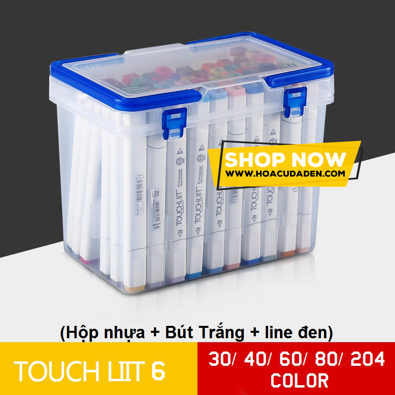 Bút marker TOUCHLIIT 6 - 2018 hộp nhựa 40/60/80/204 màu.