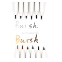 Bộ 6 bút Brush Marvy tone xám/ tone nâu