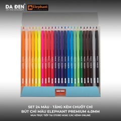 [DA ĐEN] Bút Chì Màu Học Sinh Cao Cấp Elephant Premium 4.0