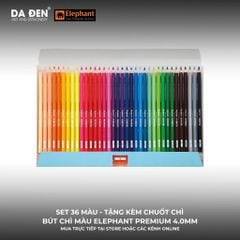 [DA ĐEN] Bút Chì Màu Học Sinh Cao Cấp Elephant Premium 4.0