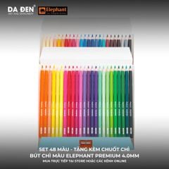 [DA ĐEN] Bút Chì Màu Học Sinh Cao Cấp Elephant Premium 4.0