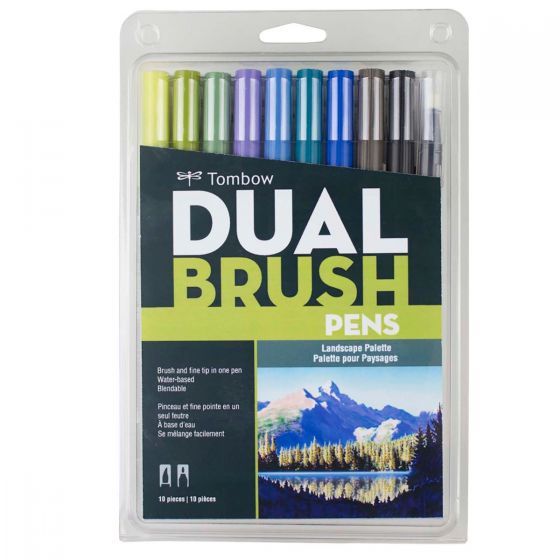 ABT Dual Brush Pen Set 10 Lanscape