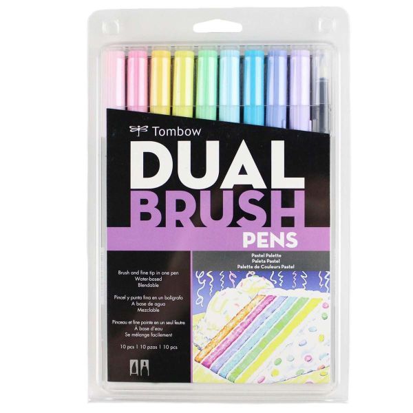 ABT Dual Brush Pen Set 10 Pastel