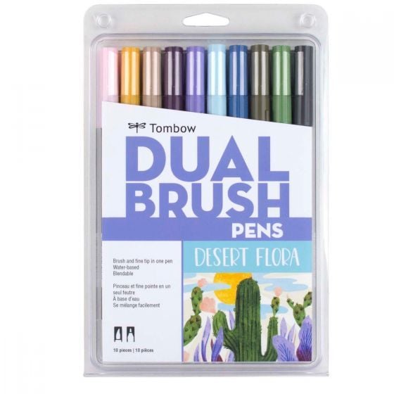 ABT Dual Brush Pen Set 10 Desert Flora
