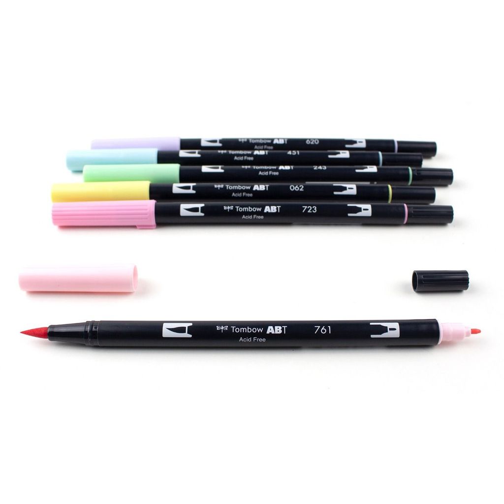 ABT Dual Brush Pen Set 6 Pastel