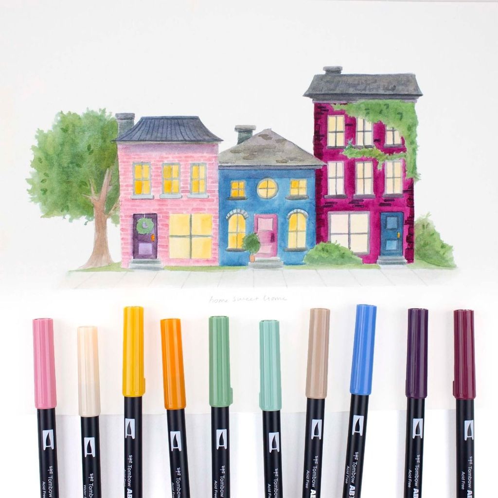 ABT Dual Brush Pen Set 10 Cottage