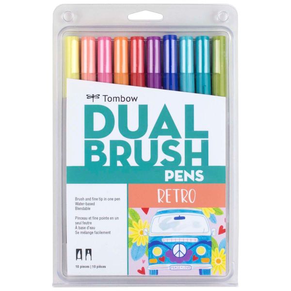 ABT Dual Brush Pen Set 10 Retro