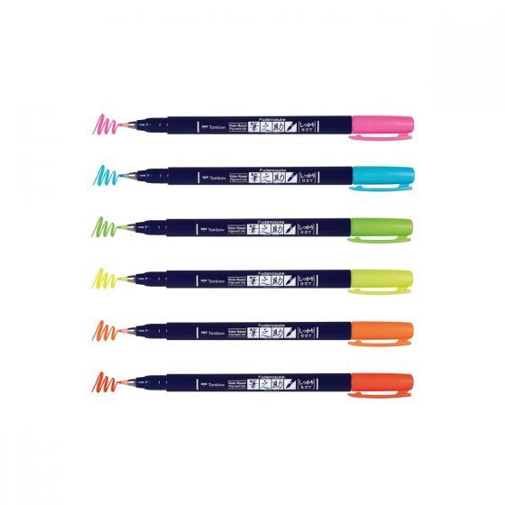 Bộ 6 Màu Neon Fudenosuke TomBow