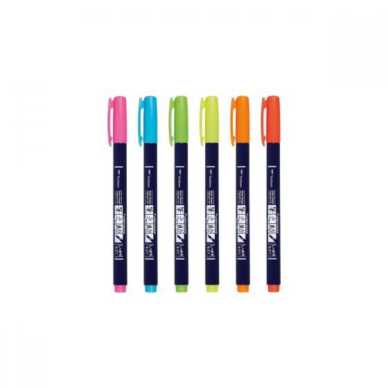 Bộ 6 Màu Neon Fudenosuke TomBow