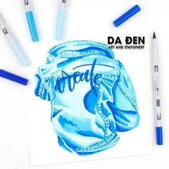 Bộ 5 Bút Dual Marker Tombow ABT Pro - Blue Tones