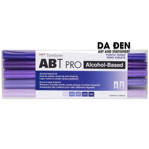 Bộ 5 Bút Dual Marker Tombow ABT Pro - Purple Tones