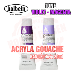 TONE VIOLET MANGETA | Màu Acryla Gouache Holbein | Tuýp 20ml