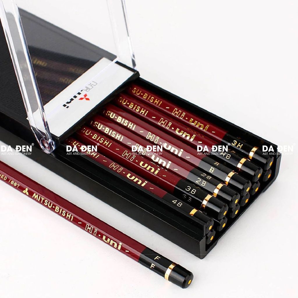 Bút Chì Phác Thảo HI UNI (10H-10B) Best Quality (Có Sẳn 22 Độ Đậm)